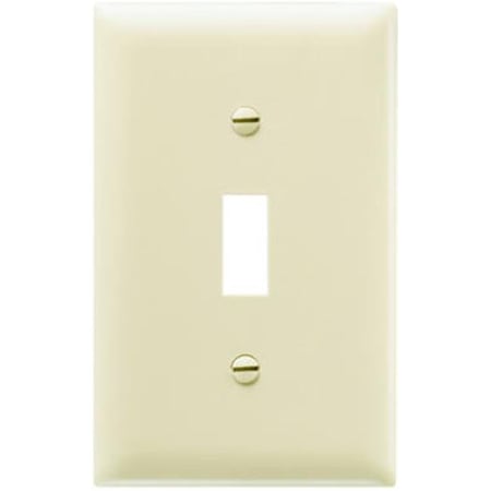 Nextgen TP1ICC100 1 Gang 1 Toggle Opening Nylon Wall Plate; Ivory NE579632
